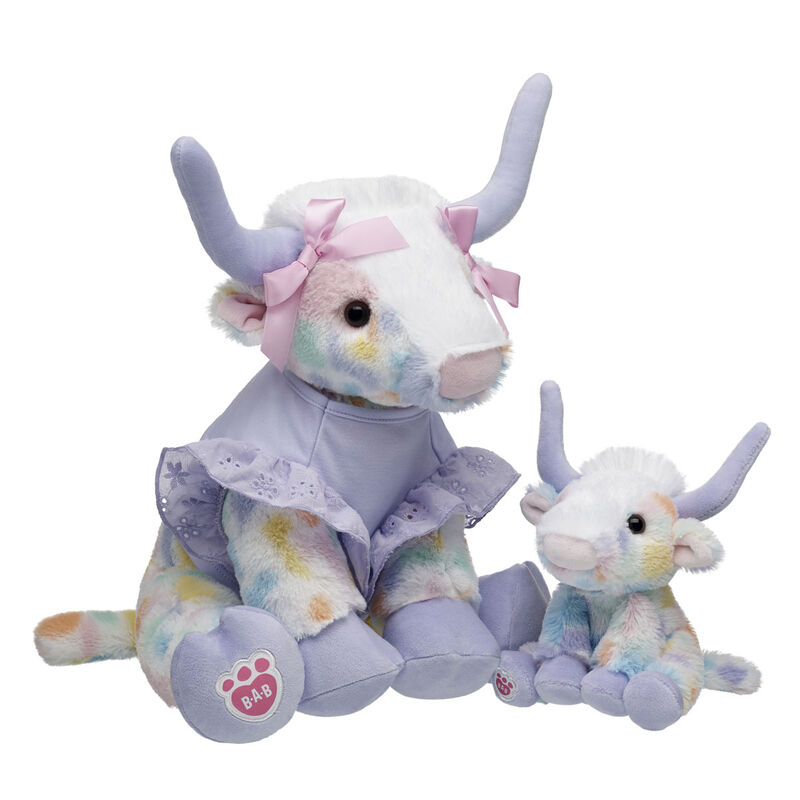 Spring Pastures Longhorn Stuffed Animal Mini Beans Gift Set plush by Build-A-Bear