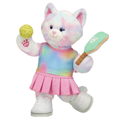 Pastel Swirl Kitty Soft Toy Pickleball Gift Set