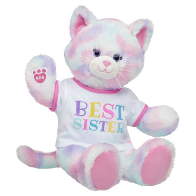 Pastel Swirl Kitty Soft Toy "Best Sister" Gift Set