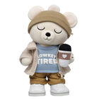 Mellow Moodies Huck Teddy Bear "Lowkey Tired" Gift Set with Jacket, Beanie & Coffee plush by Build-A-Bear