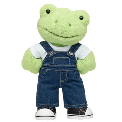 Spring Green Frog Soft Toy Overalls Gift Set