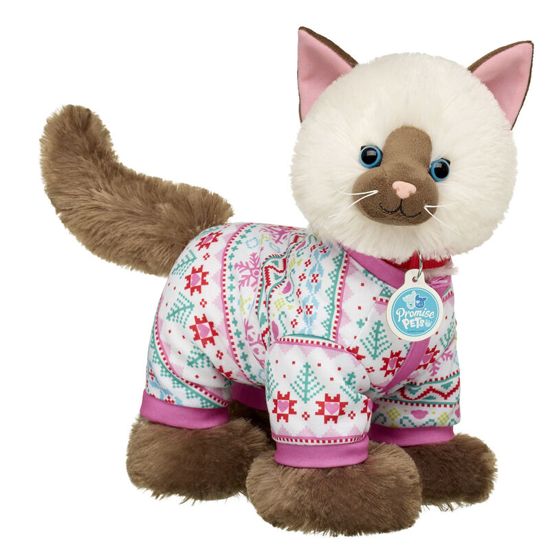 Promise Pets&trade; Ragdoll Kitten Stuffed Animal with Pink Snowflake Dress - Build-A-Bear Workshop&reg;