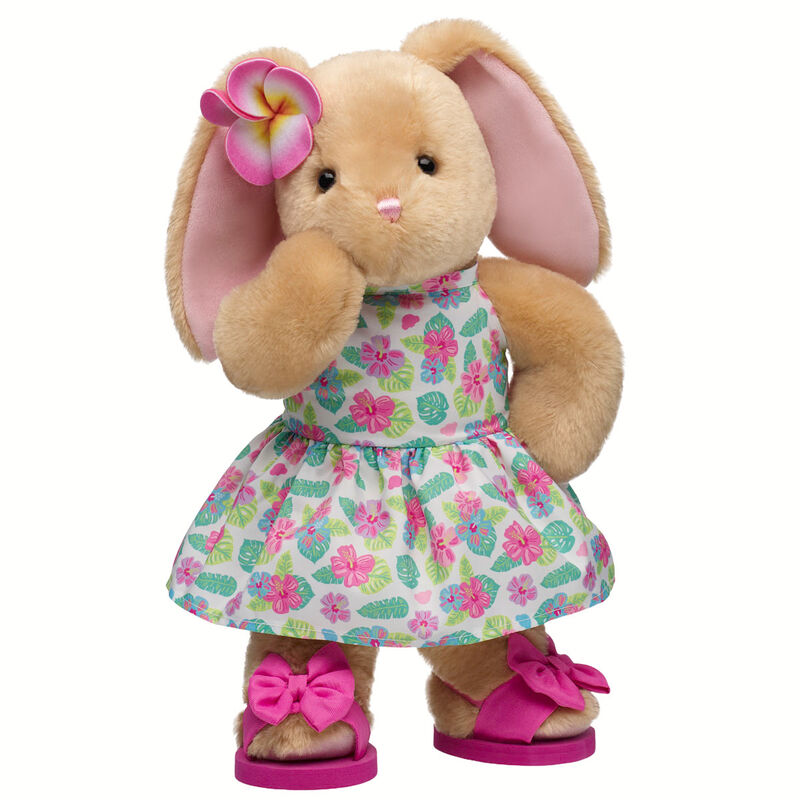 Pawlette Bunny Plush Tropical Gift Set plush by Build-A-Bear