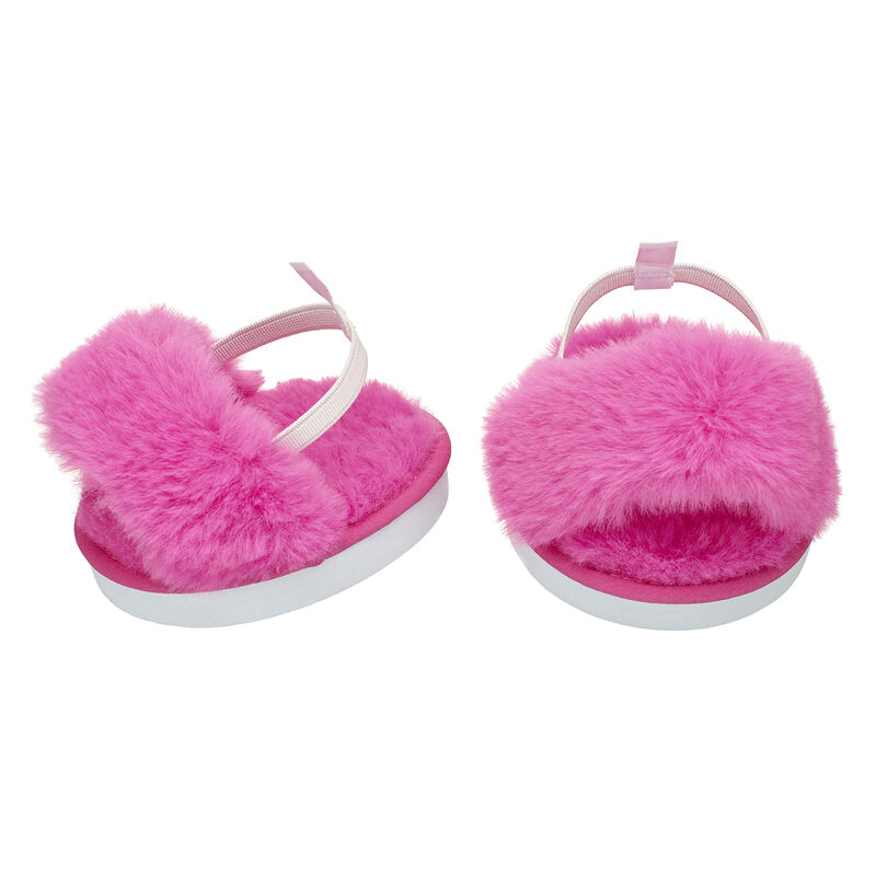 Pink Fuzzy Slippers - Build-A-Bear Workshop&reg;