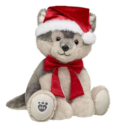 Wolf Pup Soft Toy Santa Christmas Gift Set