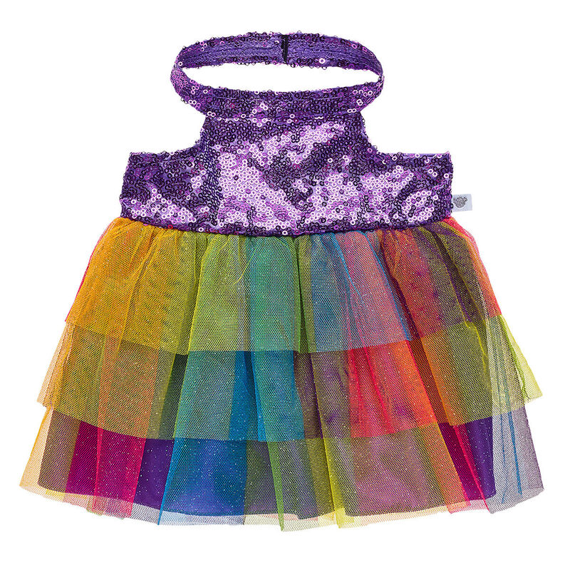 Purple Rainbow Sequin Dress