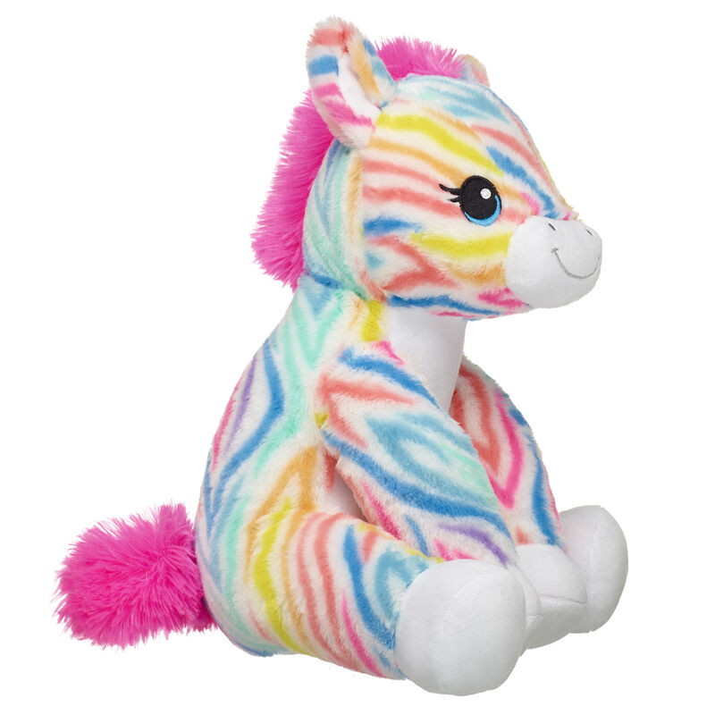 Rainbow Stripes Zebra Stuffed Animal - Build-A-Bear Workshop&reg;