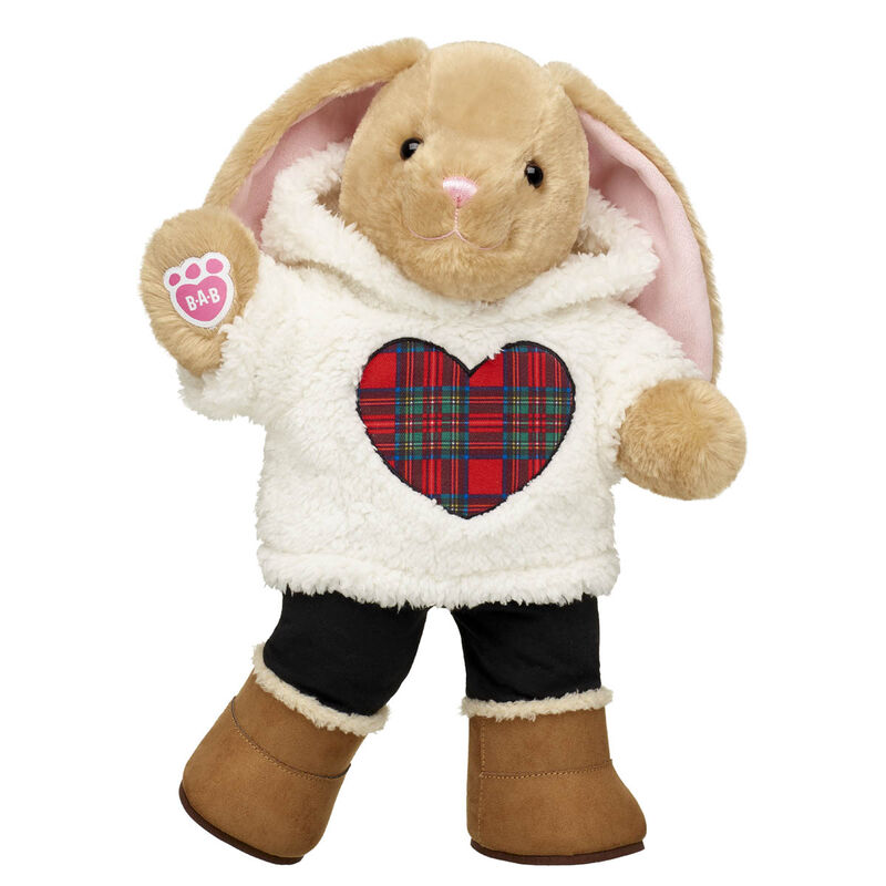 Pawlette™ Bunny Plush Tartan Hoodie Gift Set - Build-A-Bear Workshop®