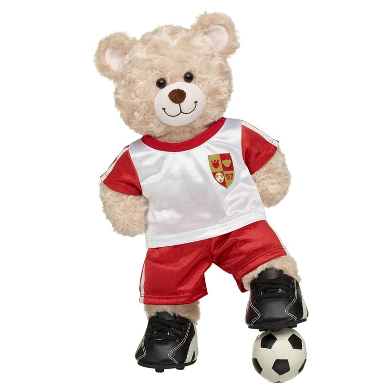 Happy Hugs Teddy Bear Red Soccer Gift Set with Soccer Ball - Build-A-Bear Workshop&reg;