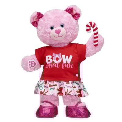 Pink Cuddles Teddy Bear Bow What Fun Gift Set