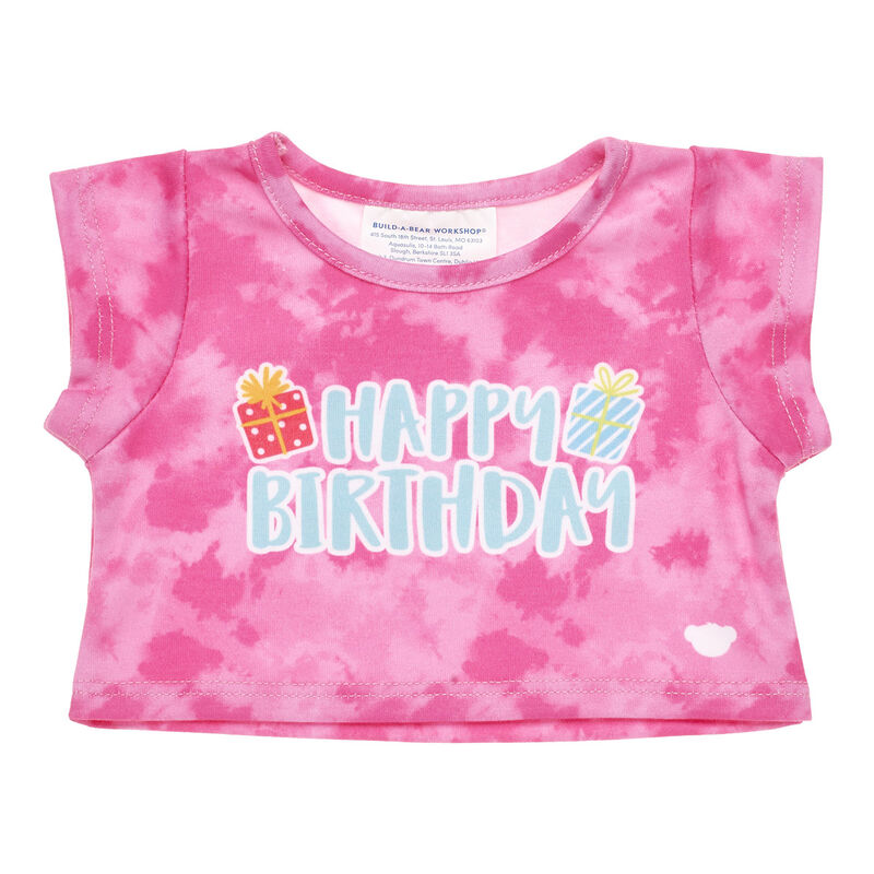 Pink Tie-Dye Birthday T-Shirt - Build-A-Bear Workshop&reg;