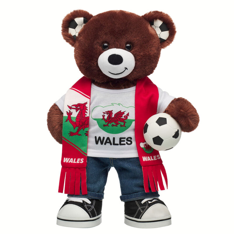 Let's Goal Bear Wales Gift Set plush soft toy by Build-A-Bear
