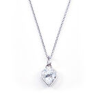 Online Exclusive Heart Stone Pendant Silver Necklace