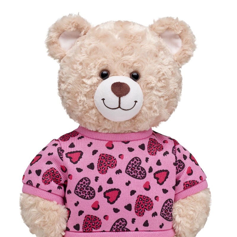 Leopard Print Heart Sweater by Build-A-Bear