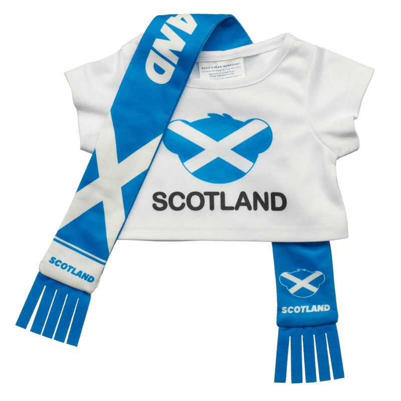 Scotland Scarf and T-Shirt Set by Build-A-Bear