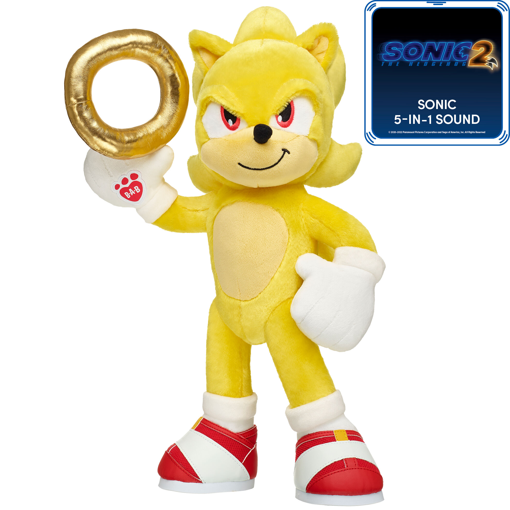 Sonic the Hedgehog Super Sonic Plush Gift Set with Sound Gold Ring