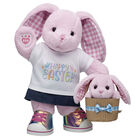 Pink Gingham Pawlette Bunny Plush Mini Beans Gift Set plush by Build-A-Bear