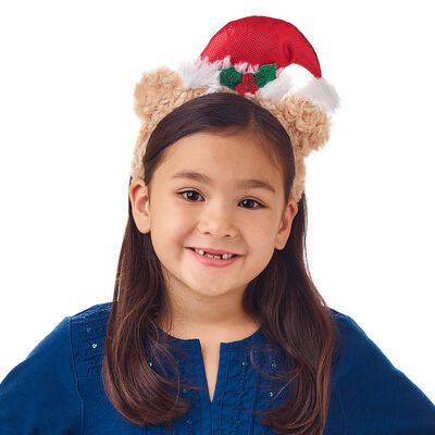 Children's Santa Hat Bear Headband