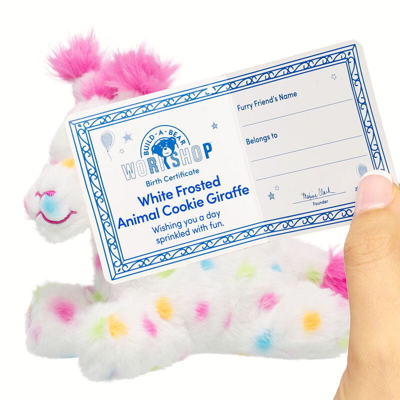Build-A-Bear Mini Beans White Frosted Animal Cookie Giraffe Stuffed Animal plush by Build-A-Bear