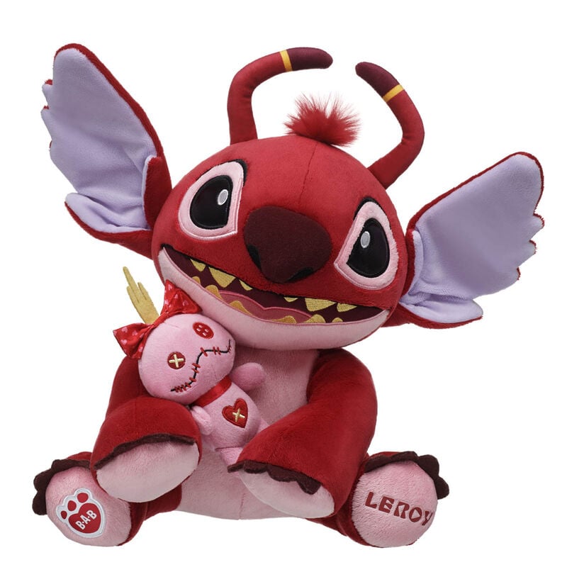 Disney Lilo & Stitch Leroy Plush with Valentine's Day Scrump Wristie plush by Build-A-Bear