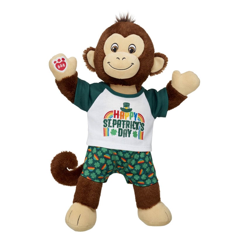 Smiley Monkey Stuffed Animal St. Patrick's Day Gift Set | Build-A-Bear&reg;