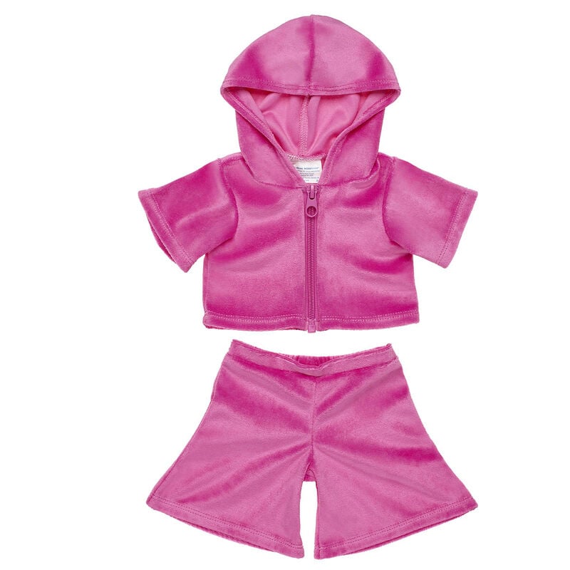 Online Exclusive Pink Velour Tracksuit for Stuffed Animals - Build-A-Bear Workshop&reg;