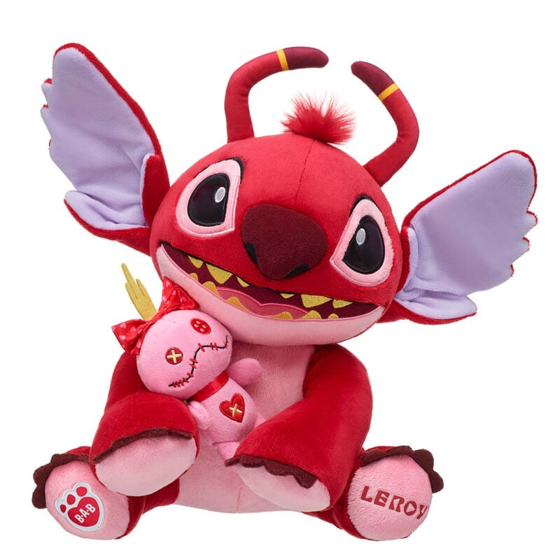 Disney Lilo & Stitch Leroy Plush with Valentine's Day Scrump Wristie plush by Build-A-Bear