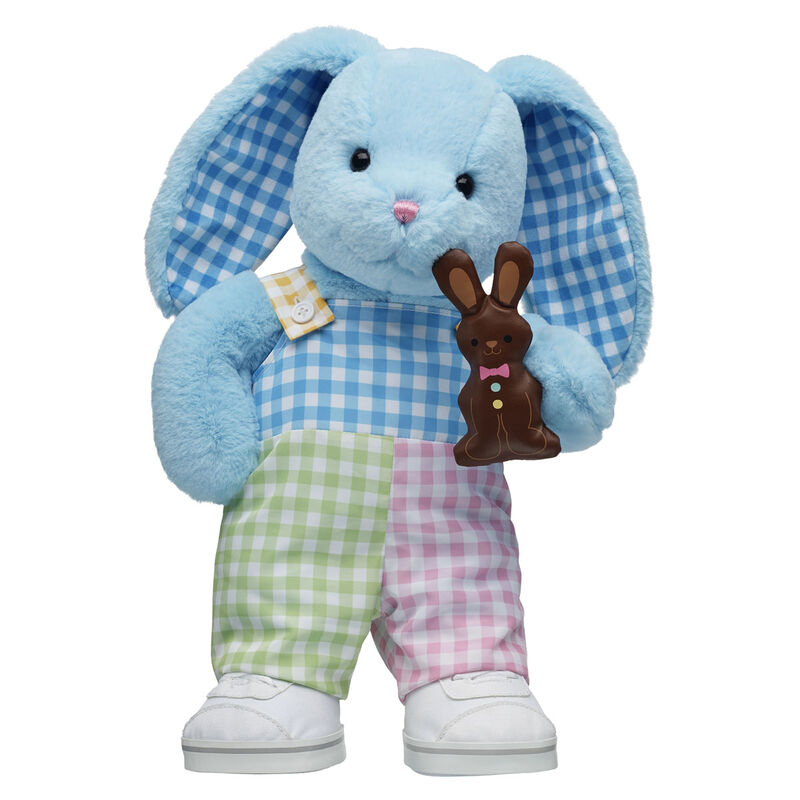 Blue Gingham Pawlette Bunny Plush Easter Bunny Gift Set plush by Build-A-Bear
