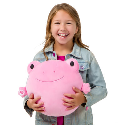 SKOOSHERZ&trade; Spring Pink Frog Soft Toy
