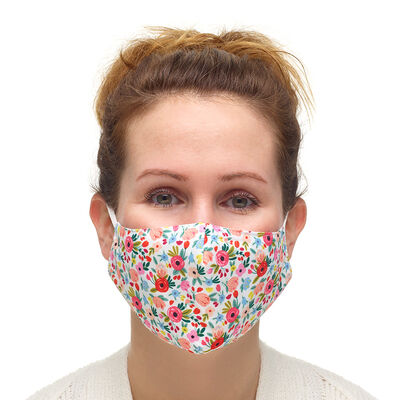 Adult-Size Flower Face Mask