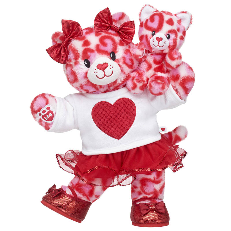 Wild Hearts Leopard Stuffed Animal Valentine's Day Gift Set