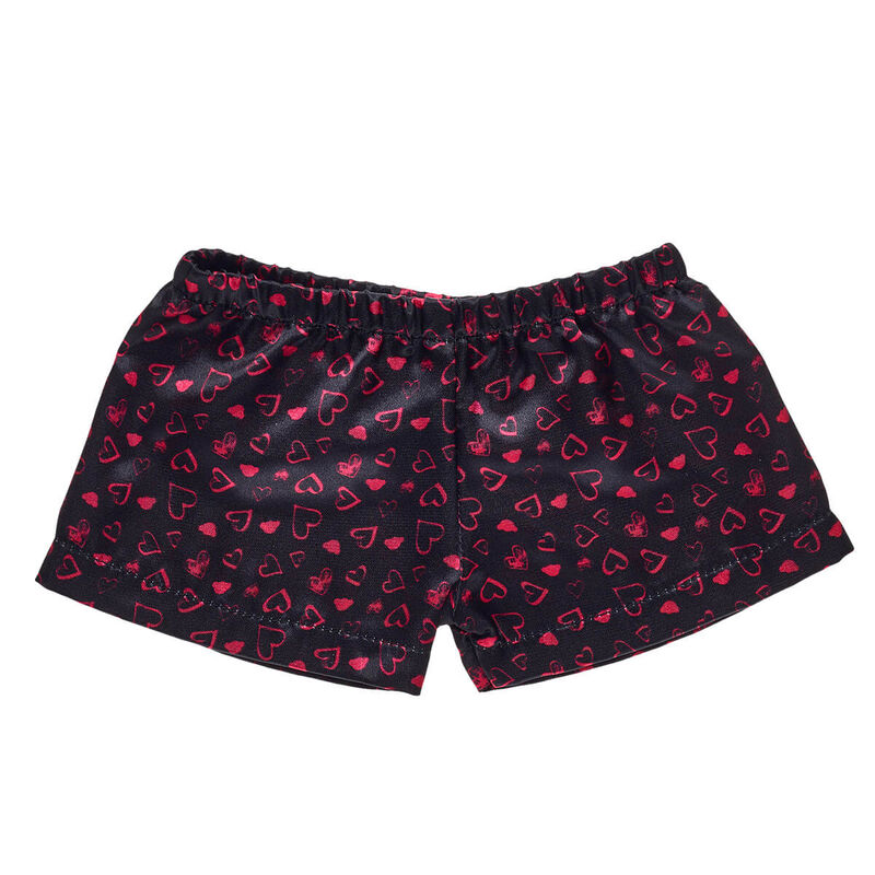 Black Heart Satin Boxers