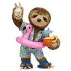 Online Exclusive Brown Sloth Stuffed Animal Flamingo Floatie Gift Set - Build-A-Bear Workshop®