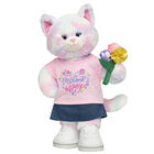 Pastel Swirl Kitty Soft Toy Mother's Day Gift Set with Bouquet