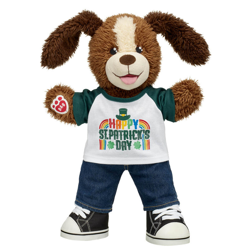 Online Exclusive Playful Pup Stuffed Animal "Hug Me for Luck" Gift Set - Build-A-Bear Workshop®