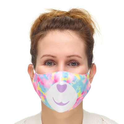 Adult-Size Tie-Dye Bear Face Mask