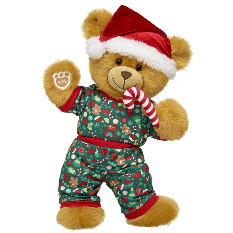 Online Exclusive Read Teddy Bear Holiday Print PJs Gift Set
