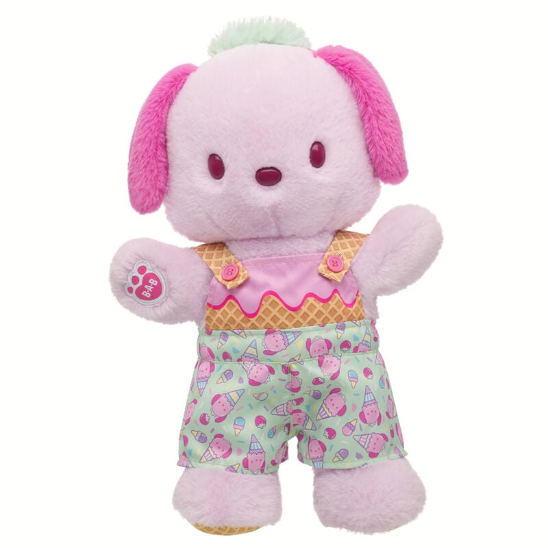 Sanrio Hello Kitty and Friends Strawberry Ice Cream Pochacco Plush with Overalls plush by Build-A-Bear