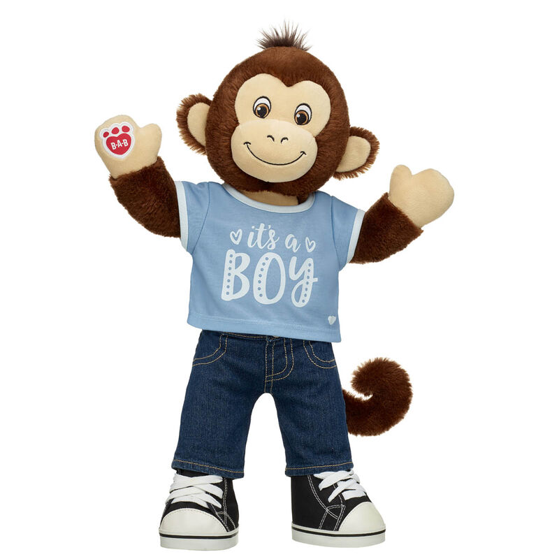 Smiley Monkey Stuffed Animal "It's a Boy" Gift Set - Build-A-Bear Workshop&reg;