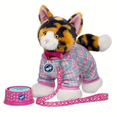 Promise Pets&trade; Calico Soft Toy Pink Pet Care Gift Set