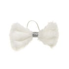 Fuzzy White Bow