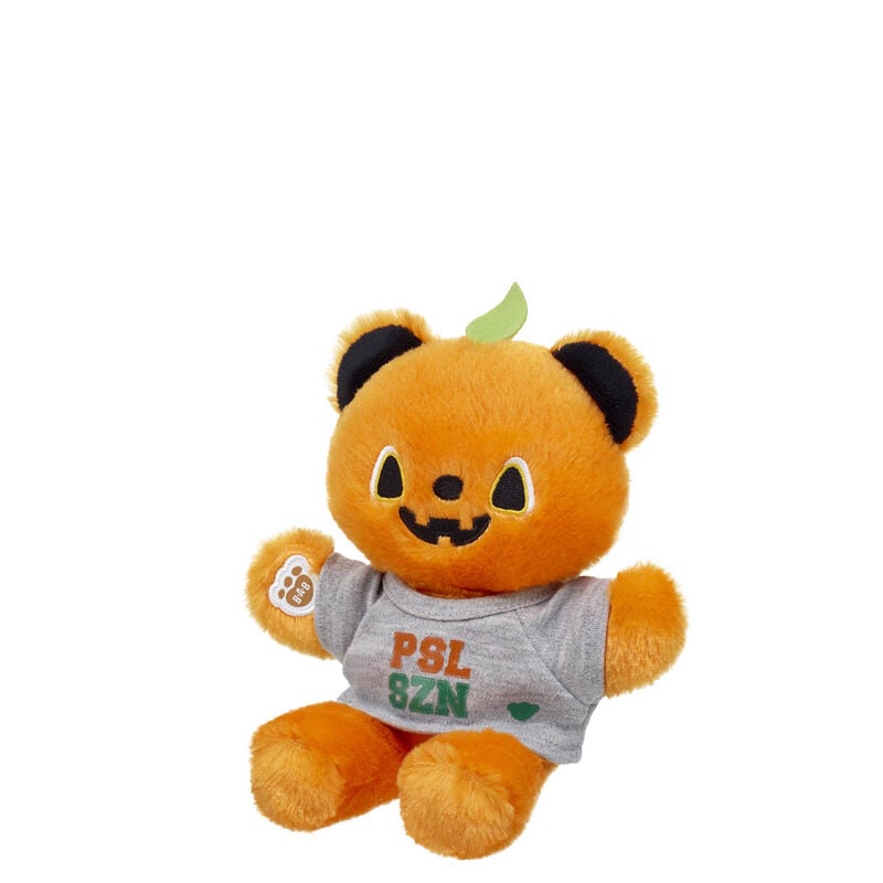 Build-A-Bear Mini Beans® Pumpkin Teddy Bear with PSL SZN T-Shirt - Build-A-Bear Workshop®