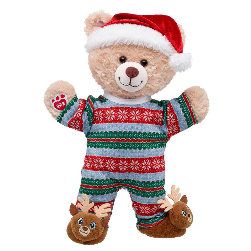 Happy Hugs Teddy Bear Santa PJs Gift Set