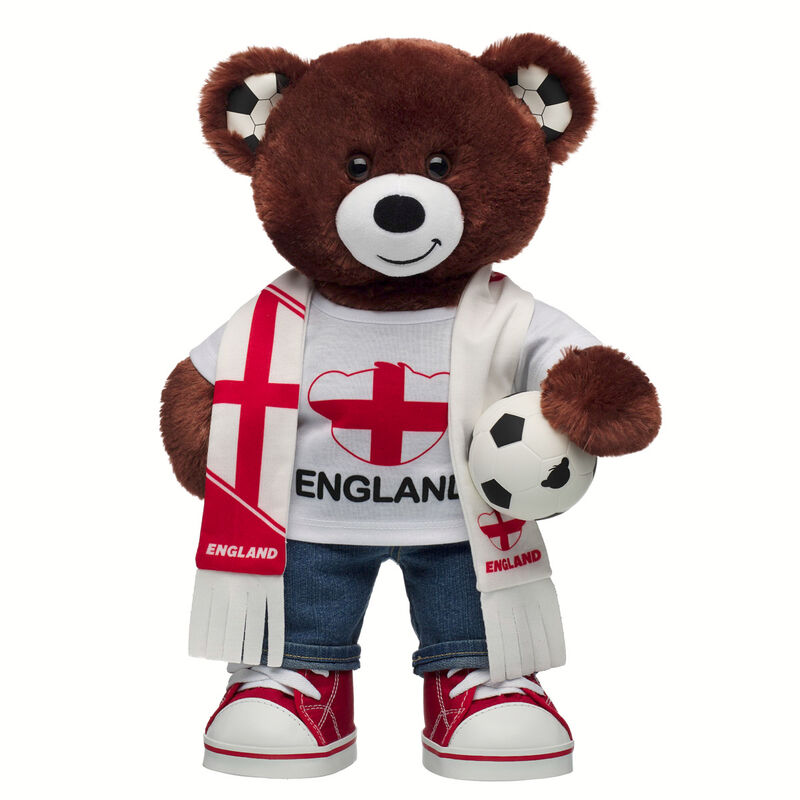 Let's Goal Bear England Gift Set plush by Build-A-Bear