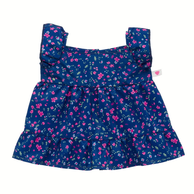 Navy Floral Dress by Build-A-Bear