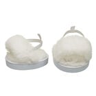 Online Exclusive White Fuzzy Slippers - Build-A-Bear Workshop&reg;