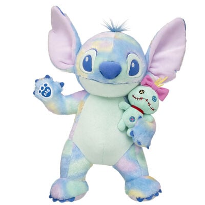 Disney Spring Tie-Dye Stitch Plush Scrump Gift Set