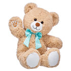 Cuddly Brown Bear with Blue Bow