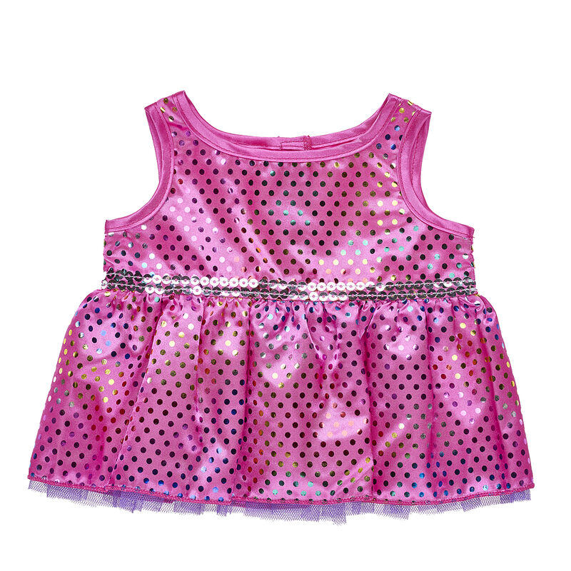 Sparkly Rainbow Polka Dot Dress