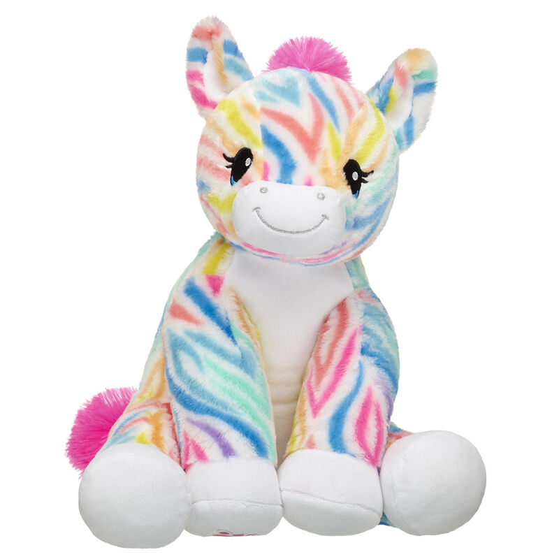 Rainbow Stripes Zebra Stuffed Animal - Build-A-Bear Workshop&reg;